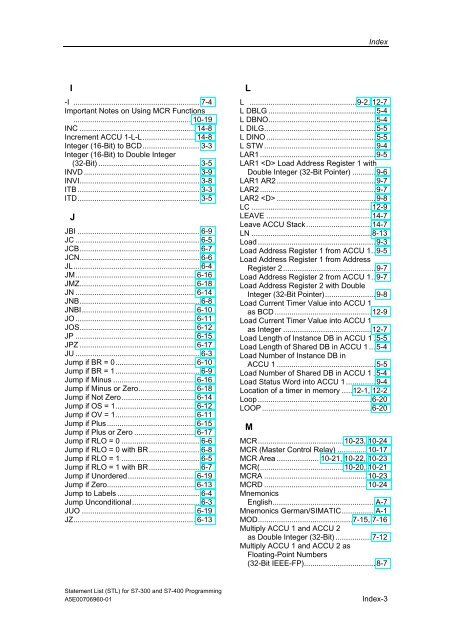 Statement List (STL) - DCE FEL ČVUT v Praze