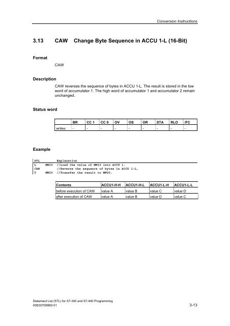 Statement List (STL) - DCE FEL ČVUT v Praze