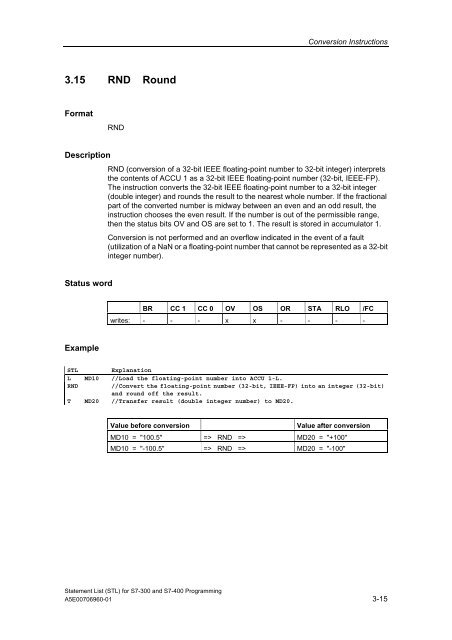 Statement List (STL) - DCE FEL ČVUT v Praze