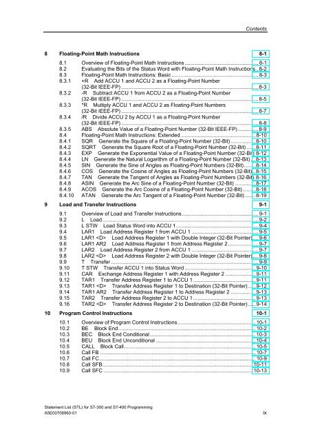 Statement List (STL) - DCE FEL ČVUT v Praze