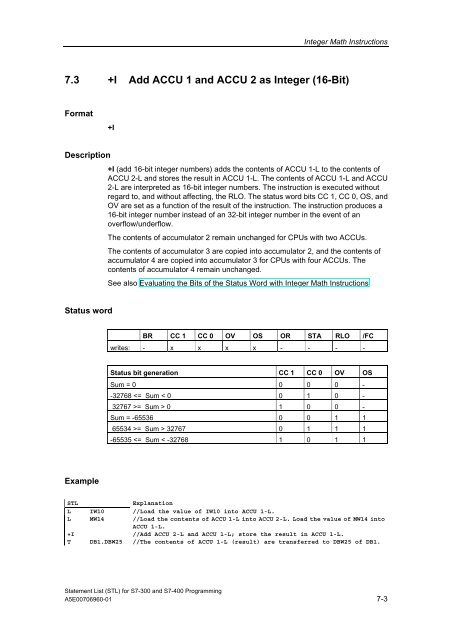 Statement List (STL) - DCE FEL ČVUT v Praze