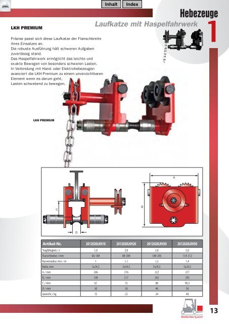 Katalog Hebezeuge - B. Glettenberg GmbH