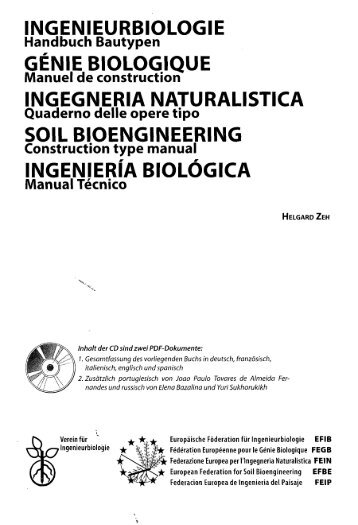 INGENIEURBIOLOGIE GENIE BIOLOGIQUE INGEGNERIA ...