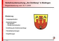 Verkehrsuntersuchung „Am Dohlberg“ in Büdingen