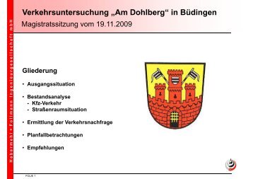 Verkehrsuntersuchung „Am Dohlberg“ in Büdingen