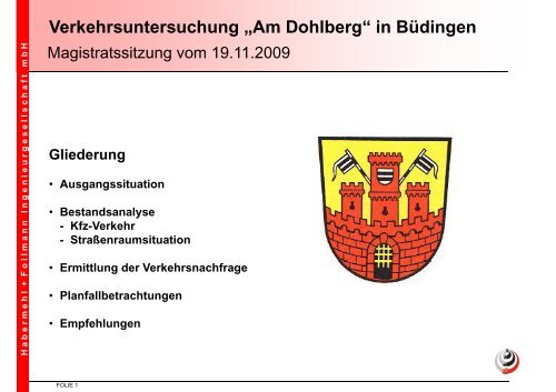 Verkehrsuntersuchung „Am Dohlberg“ in Büdingen