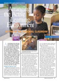 Arranging the Active Learning Environment - HighScope