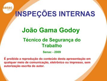 Riscos ocupacionais em hospitais - JoÃ£o Gama Godoy
