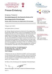 Presse-Einladung - Hertie-Institut fÃ¼r klinische Hirnforschung