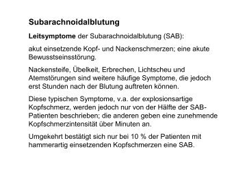 Subarachnoidalblutung