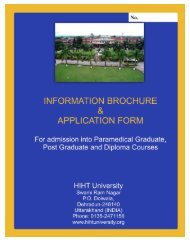 information brochure & application form - HIHT University