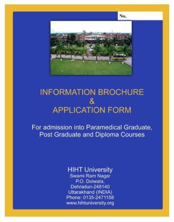 information brochure & application form - HIHT University