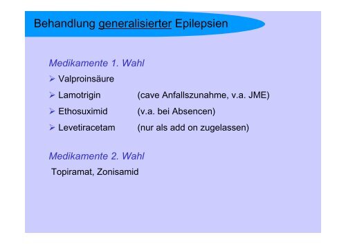 Epilepsietherapie: