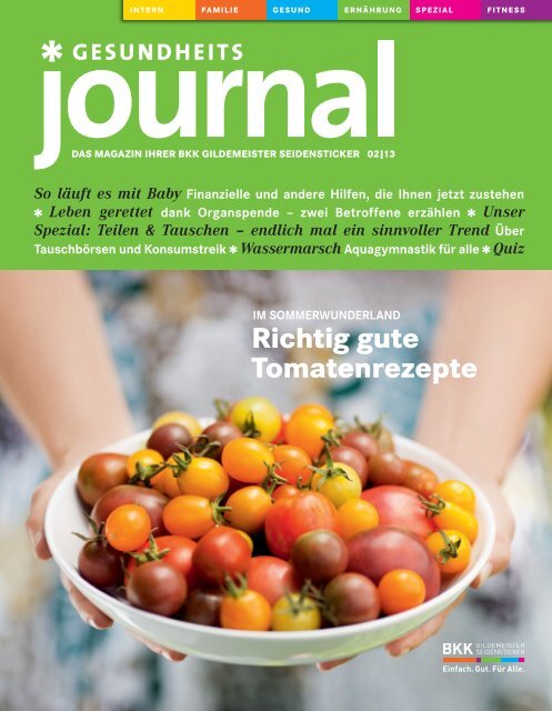 Journal Ausgabe 02/2013 (PDF 5,98 MB) - BKK Gildemeister ...