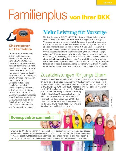 Journal Ausgabe 02/2013 (PDF 5,98 MB) - BKK Gildemeister ...