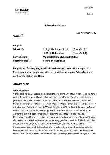 GA Carax - BASF Pflanzenschutz Deutschland