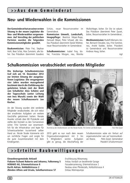Ausgabe 1/2013 - Gemeinde Attiswil