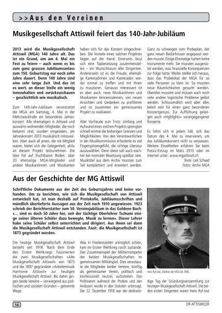 Ausgabe 1/2013 - Gemeinde Attiswil