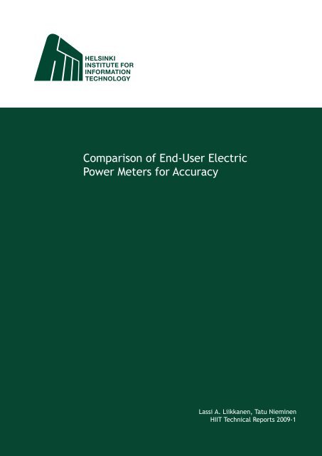 Comparison of EndâUser Electric Power Meters for Accuracy