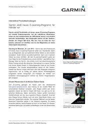 PRESSEINFORMATION Garmin stellt neues E-Learning-Programm ...