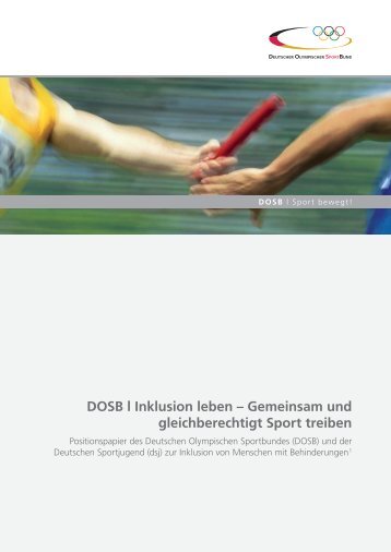 Positionspapier - Der Deutsche Olympische Sportbund