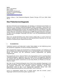 Ausführlicher Artikel „Das Patientenrechtegesetz“ mit ... - BDC