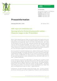 Die Pressemitteilung zum Download - AOK-Bundesverband