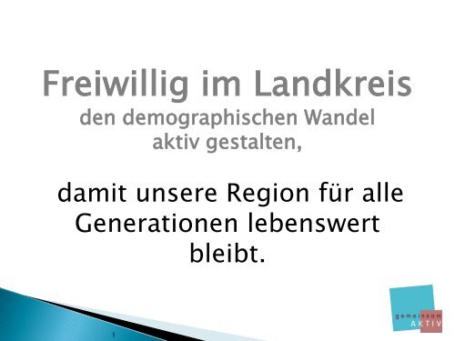 Präsentation der Freiwilligen Agentur Marburg ... - Bad Endbach