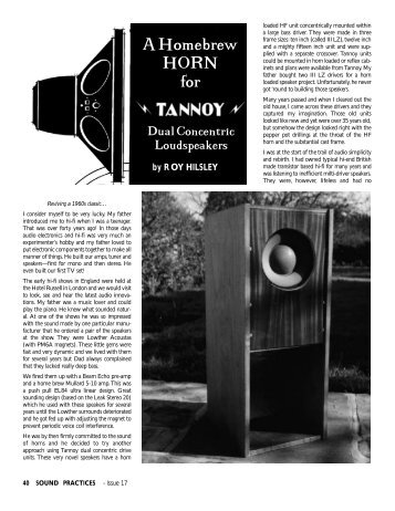 Sound Practice - horn article (PDF format)