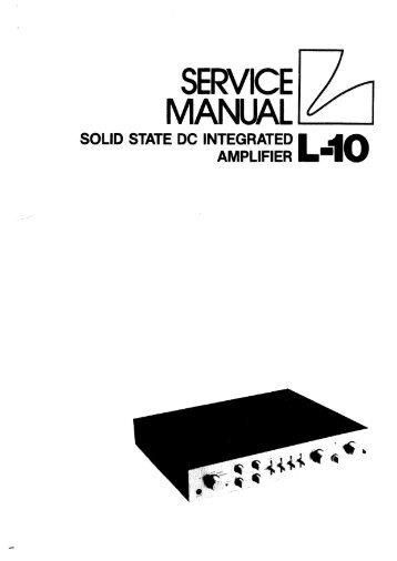 to download the Luxman L10 service manual in PDF format