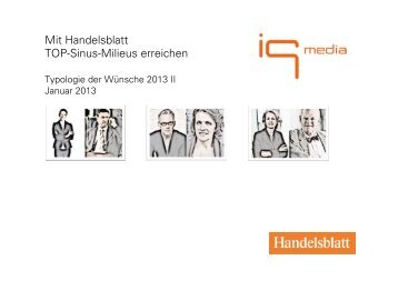 Mit Handelsblatt TOP-Sinus-Milieus erreichen - IQ media marketing