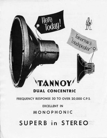 Tannoy Silver brochure
