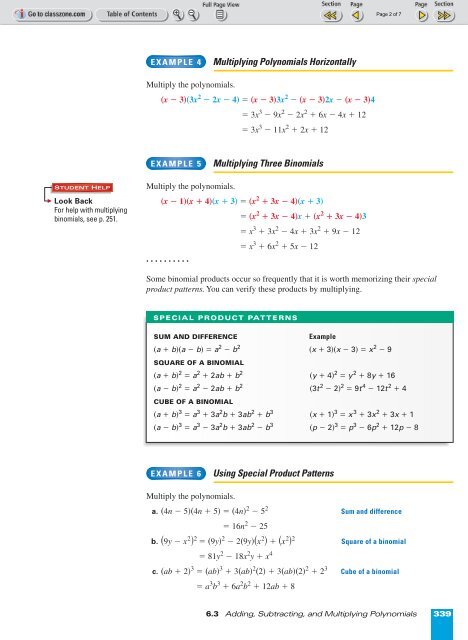 Alg. 2 Chapter 6.3 - Beau Chene High School Home Page