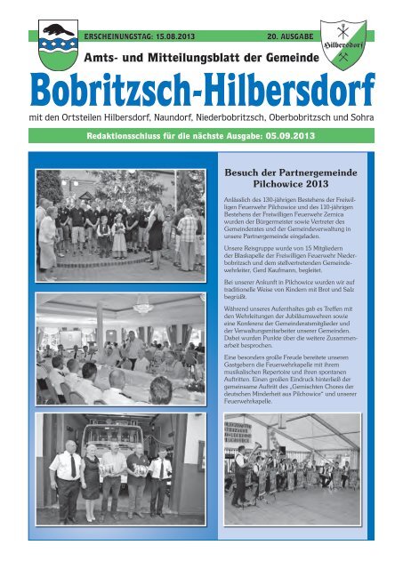 Amts- und Mitteilungsblatt der Gemeinde - Hilbersdorf