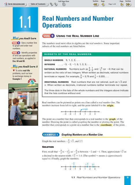 Real Numbers and Number Operations - Beau Chene High School ...