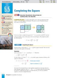 Alg. 2 Chapter 5.5 - Beau Chene High School Home Page
