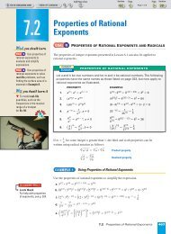 Alg. 2 Chapter 7.2 - Beau Chene High School Home Page