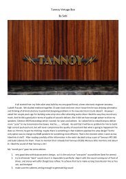 Tannoy Vintage Box By Sebi - The Hilberink Web