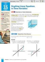 3.5 Graphing Linear Equations in Three Variables - Hilbert School ...