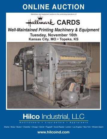 ONLINE AUCTION Hilco Industrial, LLC