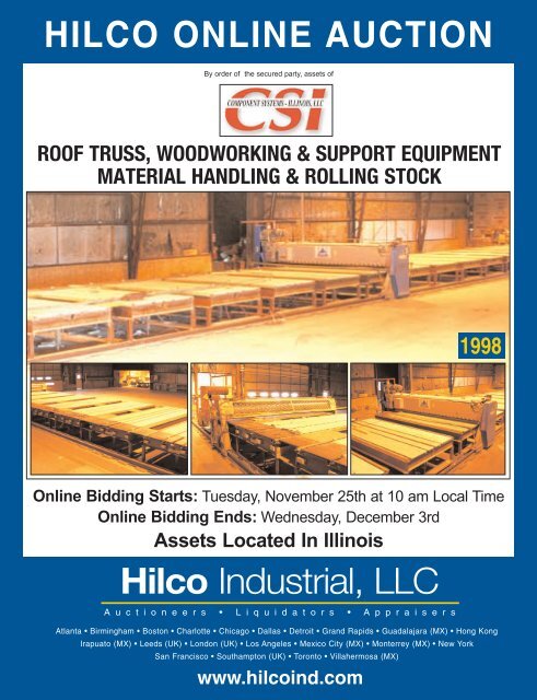 roof truss, woodworking & support - Hilco Industrial