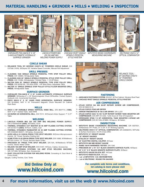 HILCO ONLINE AUCTION - Hilco Industrial