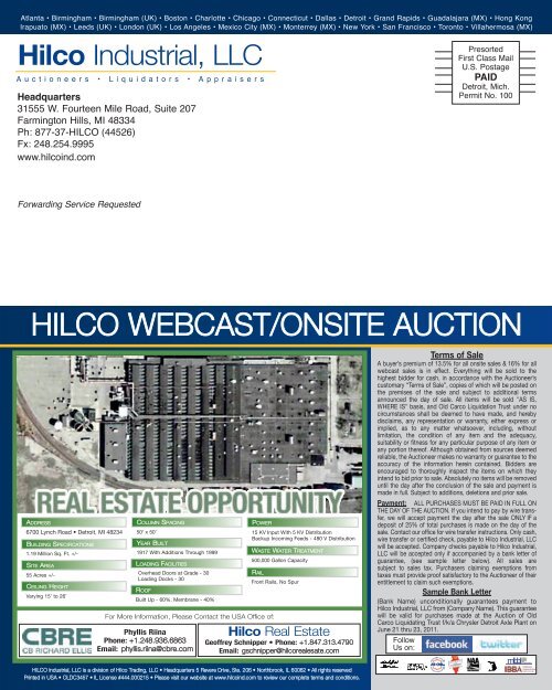 Download Brochure - Hilco Industrial