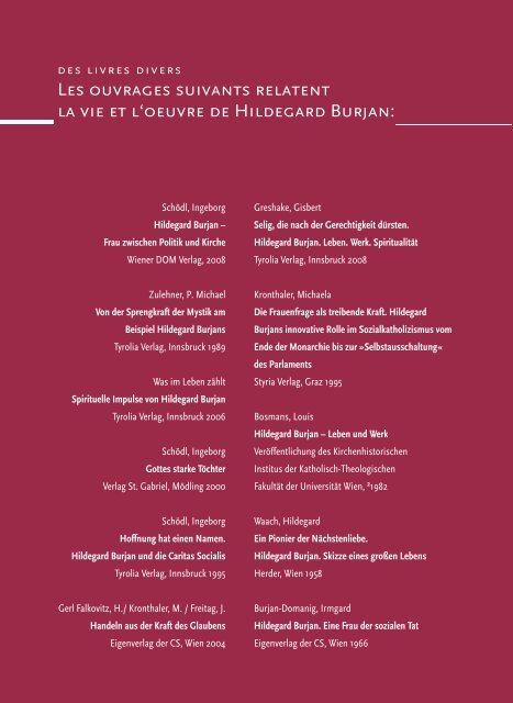 brochure - Hildegard Burjan