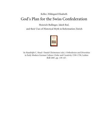 God's Plan for the Swiss Confederation - hildegardkeller.ch
