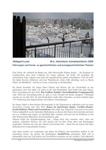 Rundbrief Januar 2011 - Hildegard Lucae