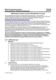 SaaS-spezifische Angebotsbedingungen IBM Emptoris Supplier ...
