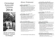 Angebote 2014 - Christusträger Bruderschaft