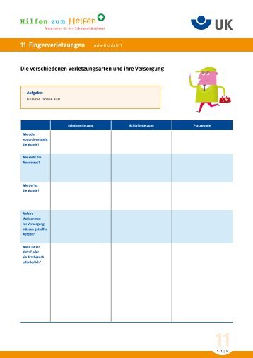 ArbeitsblÃ¤tter fÃ¼r SchÃ¼ler/innen (PDF) - Hilfen zum Helfen