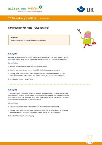 ArbeitsblÃ¤tter fÃ¼r SchÃ¼ler/innen (PDF) - Hilfen zum Helfen